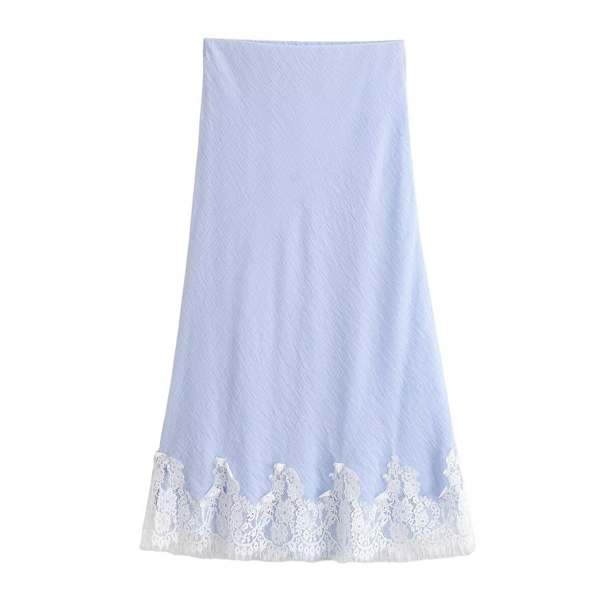 Lace lingerie style top+lace skirt set