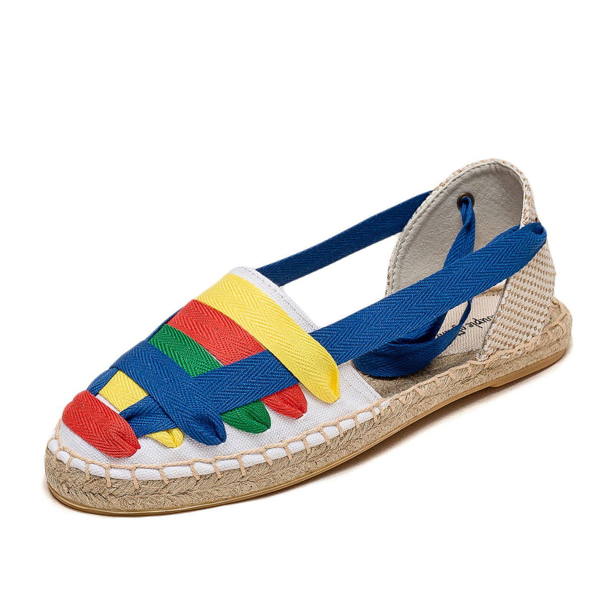 Womens Sandals T-strap Flat With Open Rubber