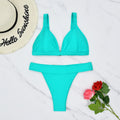 High-Waisted Solid Color Lingerie-Style Swimwear for Women
