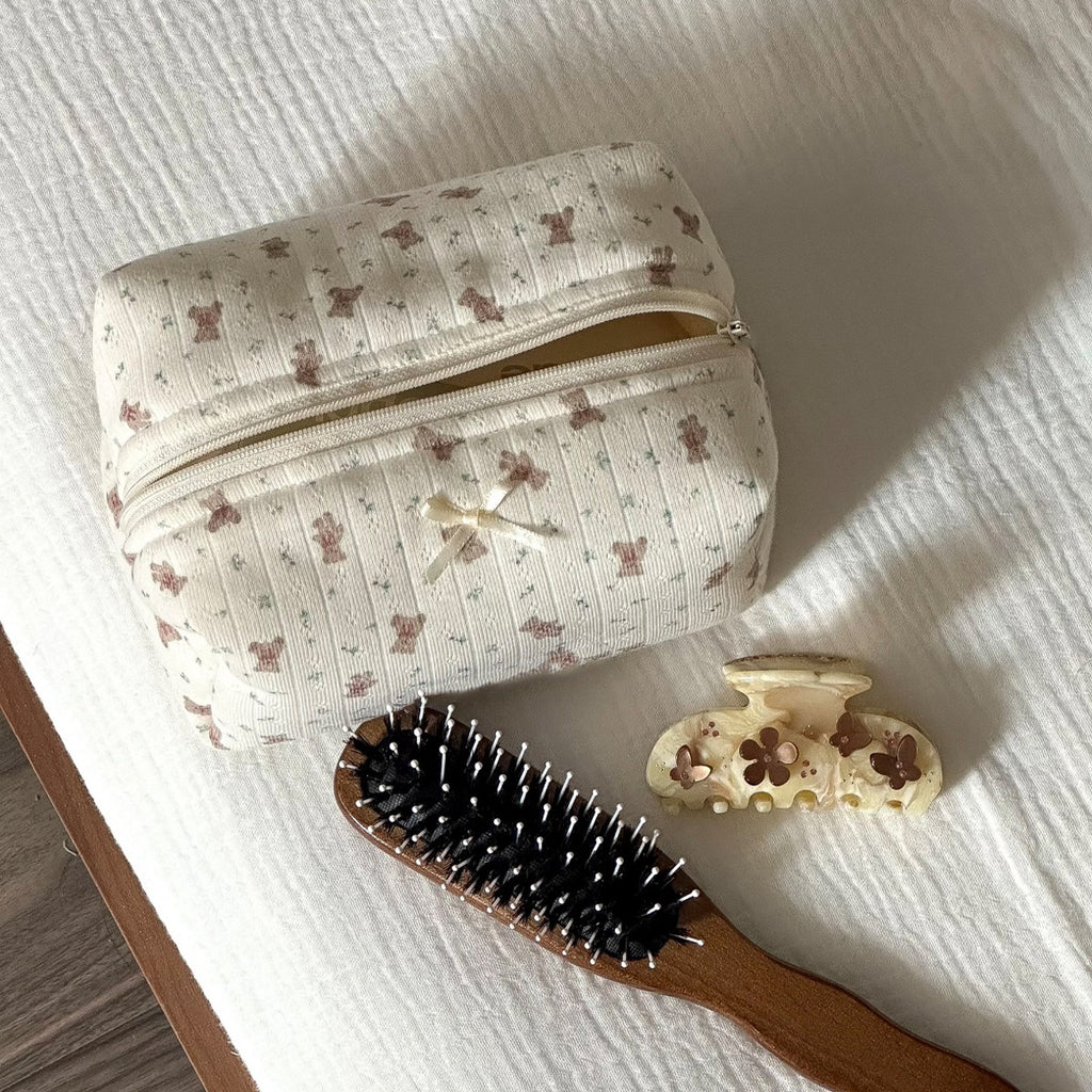 Quilted Meadow Makeup Pouch