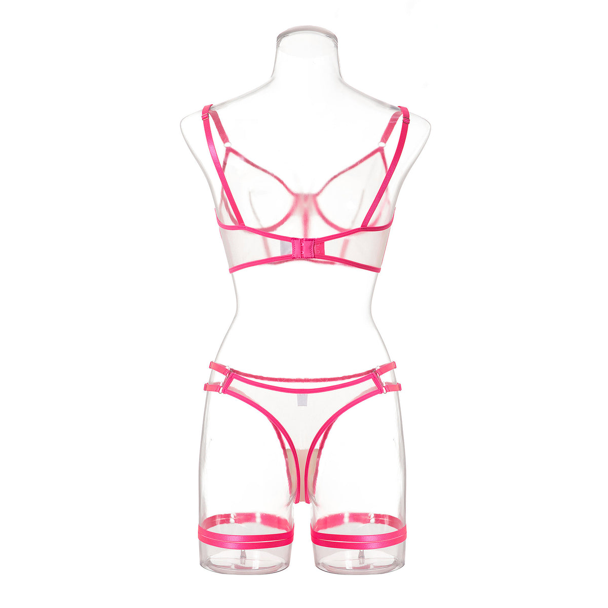 Sexy lingerie mesh fishbone sexy lingerie set with backless design