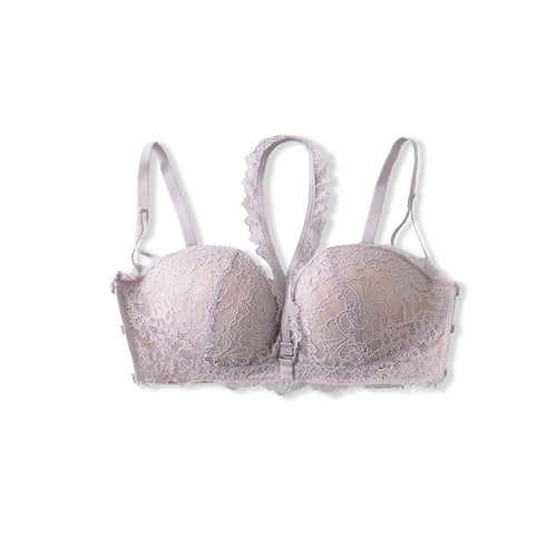 Bra with chest cushion lace neck strap suspender bra underwear