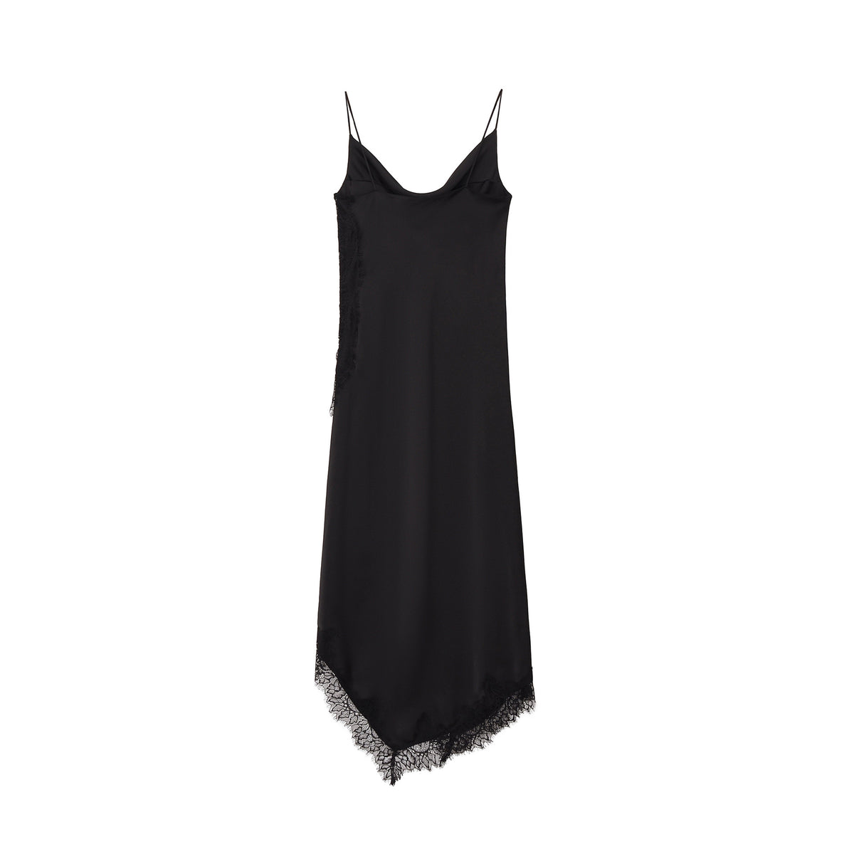 Wrinkled waist slimming lace lingerie style dress
