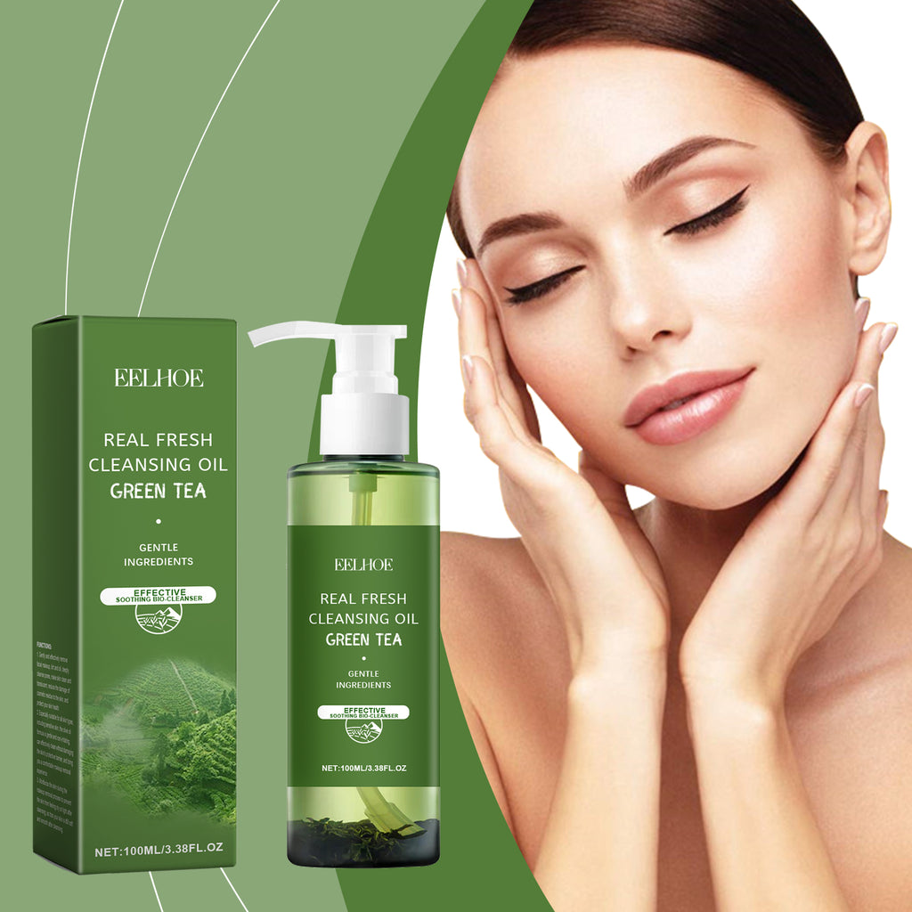 Green Tea Makeup Remover Oil Gently Removes Makeup For Face, Eyes And Lips With Refreshing And Non-Tight Makeup Remover Oil