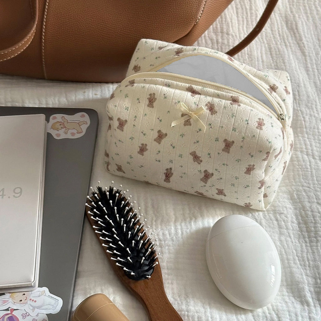 Quilted Meadow Makeup Pouch
