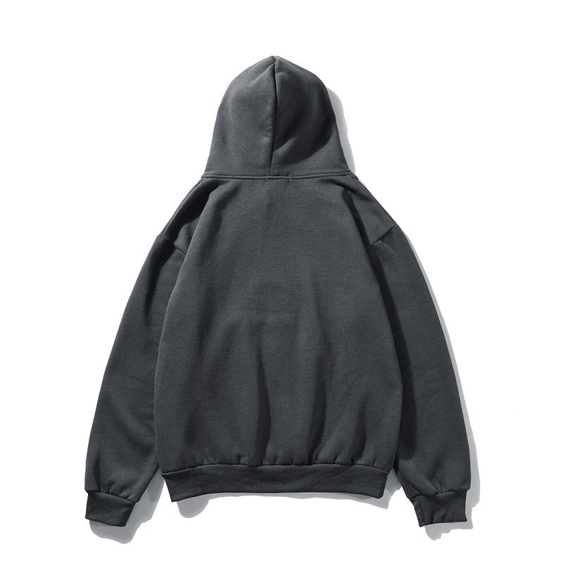 European and American Trendy Brand With The Same Letter Foam Printing Men and Womens Plush Pullover Hoodie
