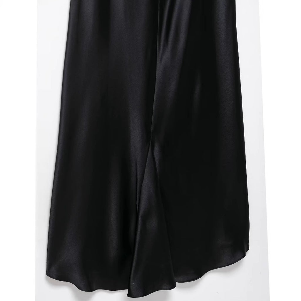 Silk textured lingerie style camisole dress