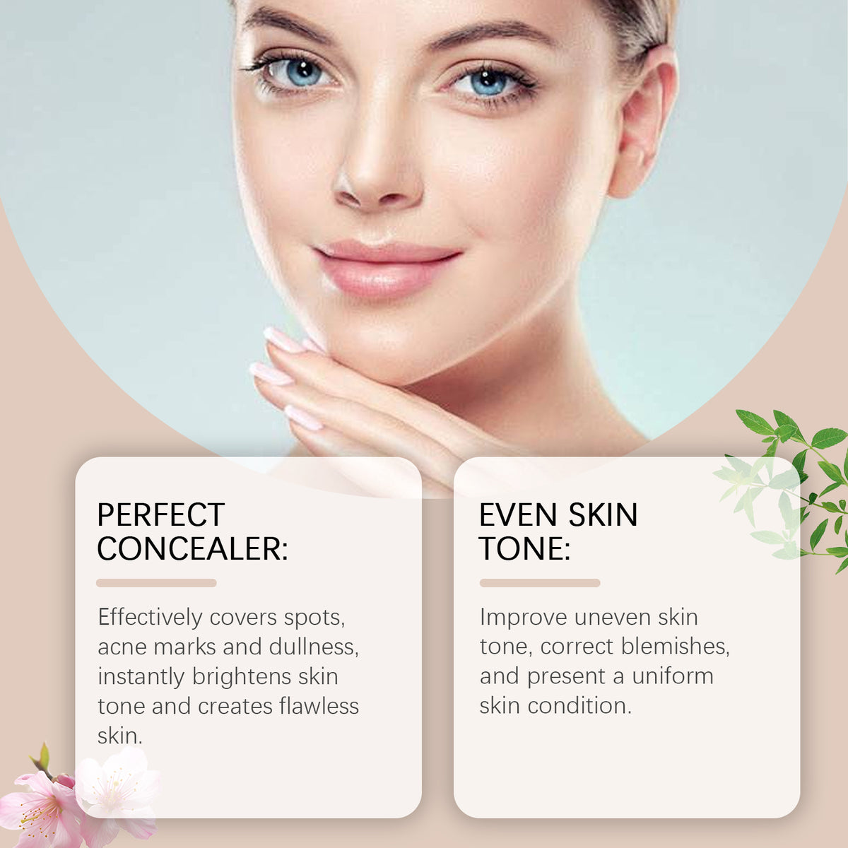 Concealer Brightening Cream, Light And Delicate Texture To Create A Natural Concealer Effect Fresh Naked Makeup
