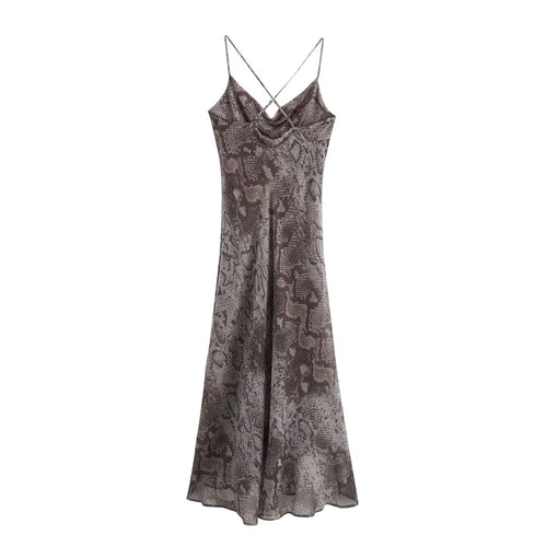 Animal print lingerie dress