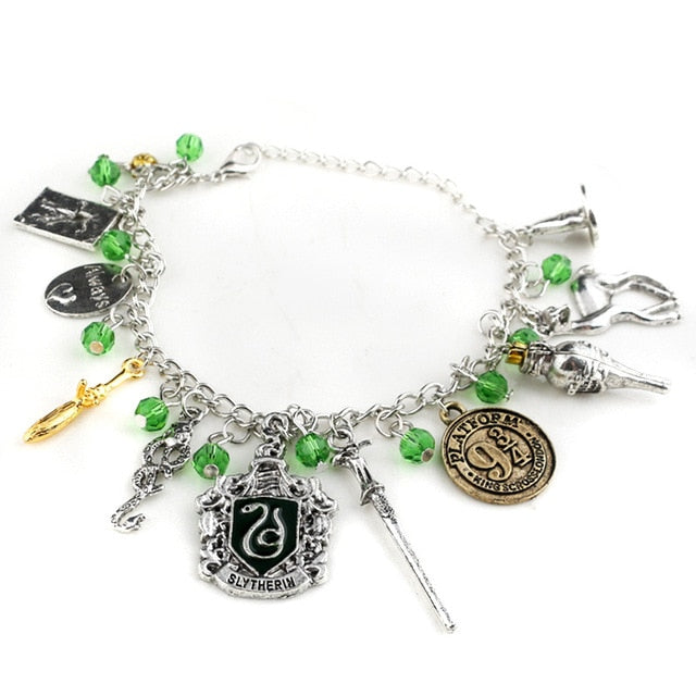 Harri Potter Combination Jewellery Silver Plated Charm Bead Bracelet