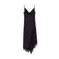 Wrinkled waist slimming lace lingerie style dress