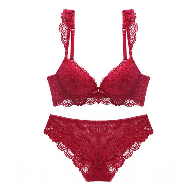 sexy push up adjustable lace underwear accept supernumerary breast bra thickening bra set high quality lingerie sets