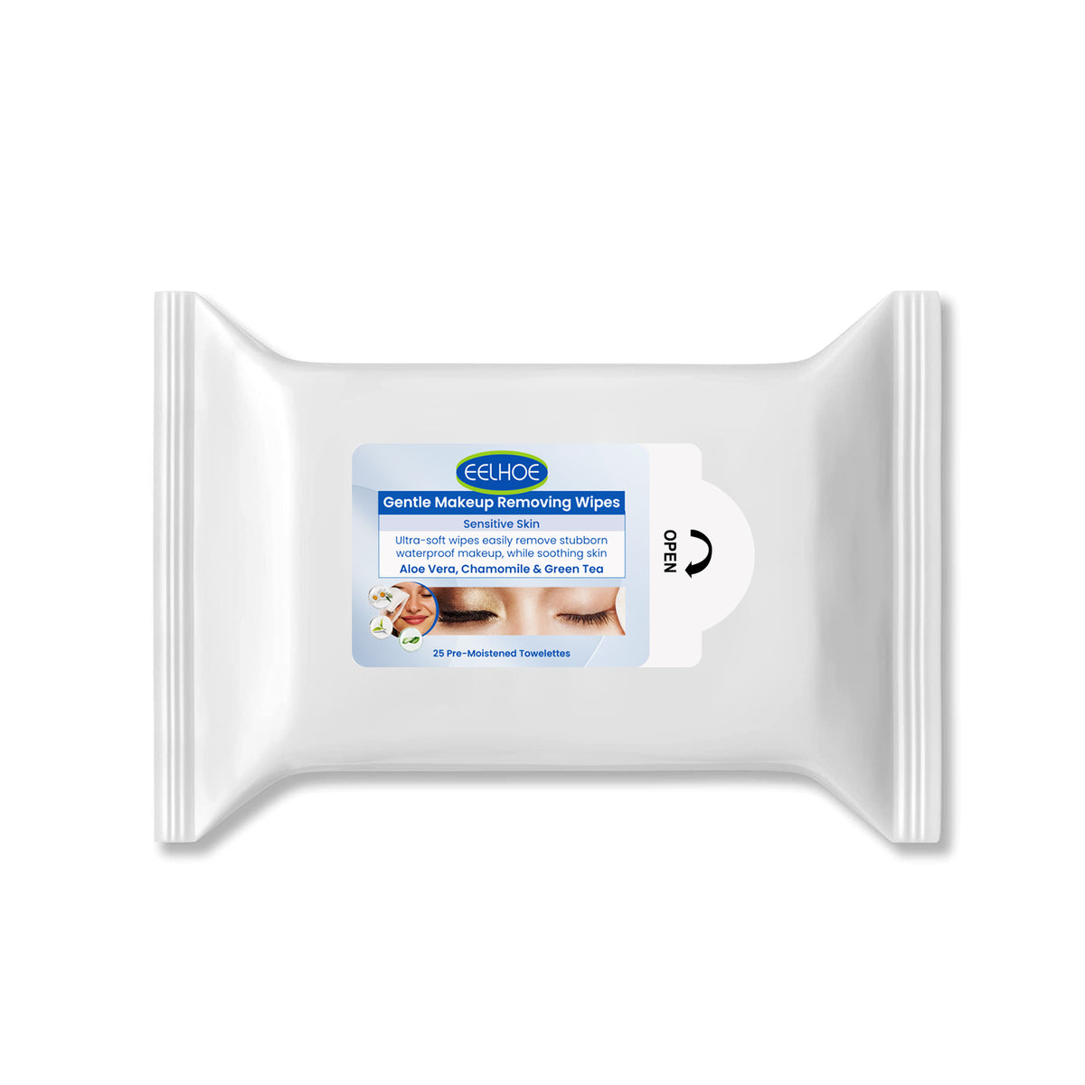 EELHOE Gentle Makeup Remover Wipes Deep Cleanse Face Eye And Lip Makeup Gentle Refreshing Non-Irritating Makeup Remover Wipes
