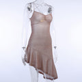 European Style New Summer Women's Halter Neckline Neck Sexy Halter Strap Womens Bright Dress