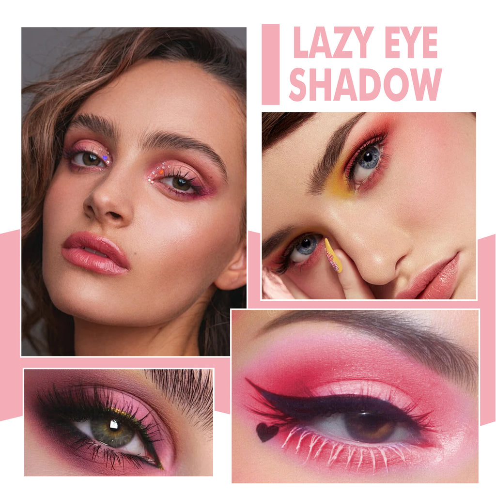 Lazy Eye Shadow, Natural Development Pearlescent Matte Beginner Daily Makeup Glitter Eyeshadow