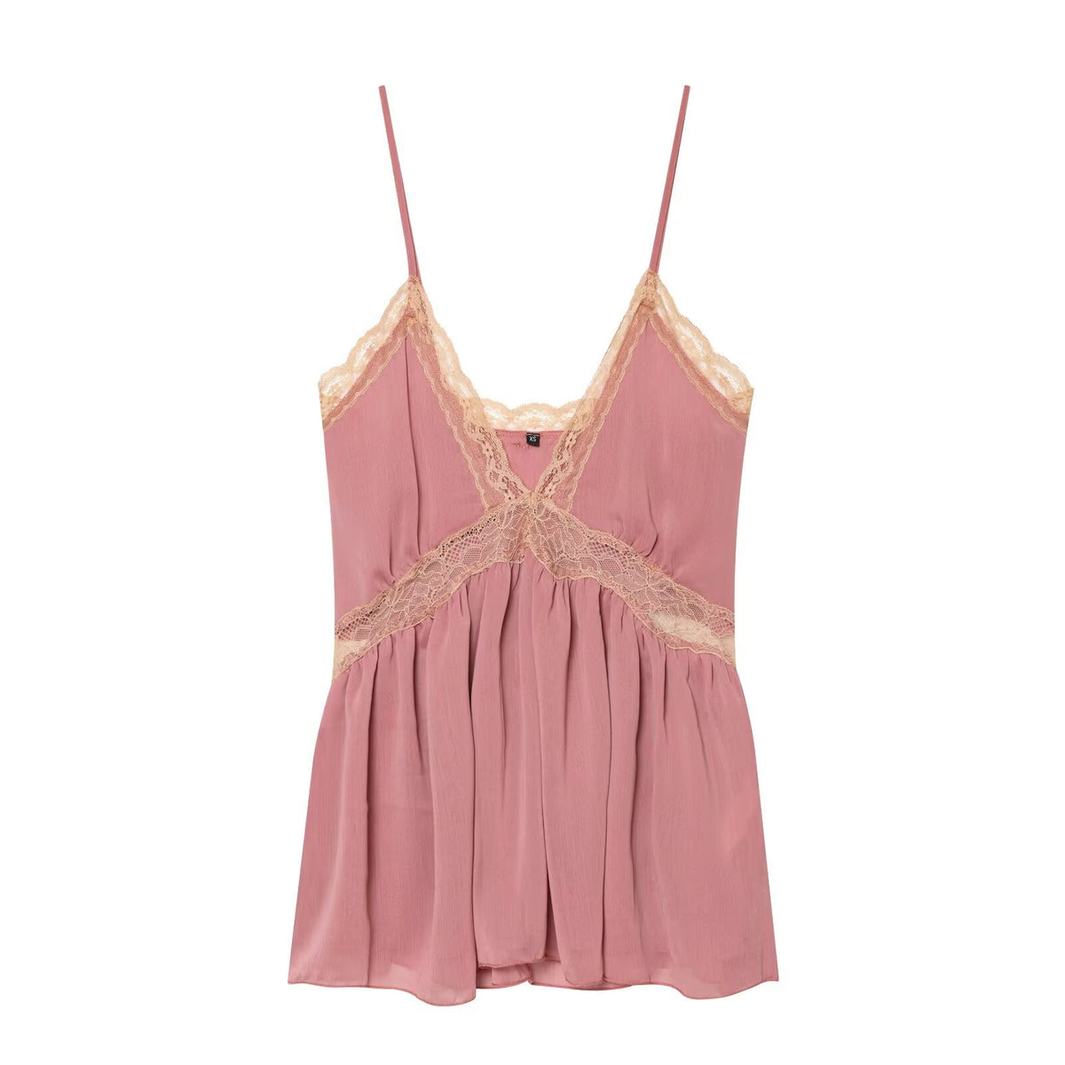Hot girl lace patchwork lingerie style top