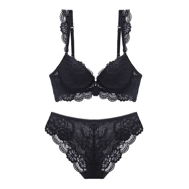 sexy push up adjustable lace underwear accept supernumerary breast bra thickening bra set high quality lingerie sets