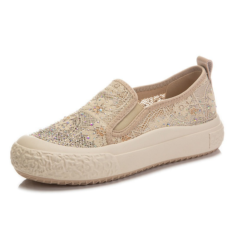 Thick Soled Fishermans Shoes, Casual and Breathable Single Shoes, Womens Shallow Bottomed Shoes, Womens One Footed Shoe Trend