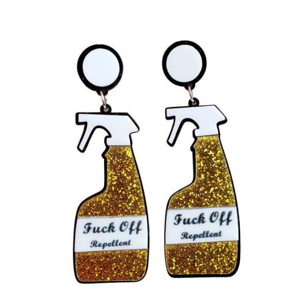 Fashion Jewelry Glitter Bottle Earrings for Womens Pendientes Funny Drop Earring Oorbellen Brincos Trendy Gift Accessory