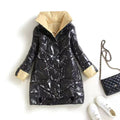 New Womens  Coat Women's Jacket Windproof Quilted Hooded Sleeves Knitted Cuffs Big Parka Stylish Design