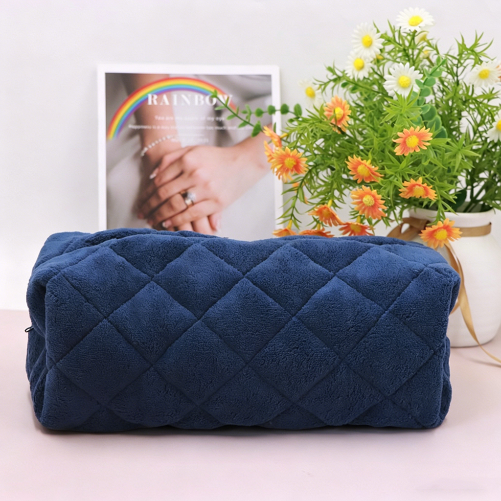 Striped makeup bag, large capacity hair dryer storage bag