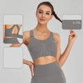 Zipper Sports Bra Womens Large High Strength Shockproof Running Tank Top Yoga Fitness Bra Traceless Lulu