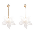 Fashion Jewelry Resin Plant Flowers Drop Earrings for Womens Glod Alloy Long Tassel Earring Brincos Trendy Accessories
