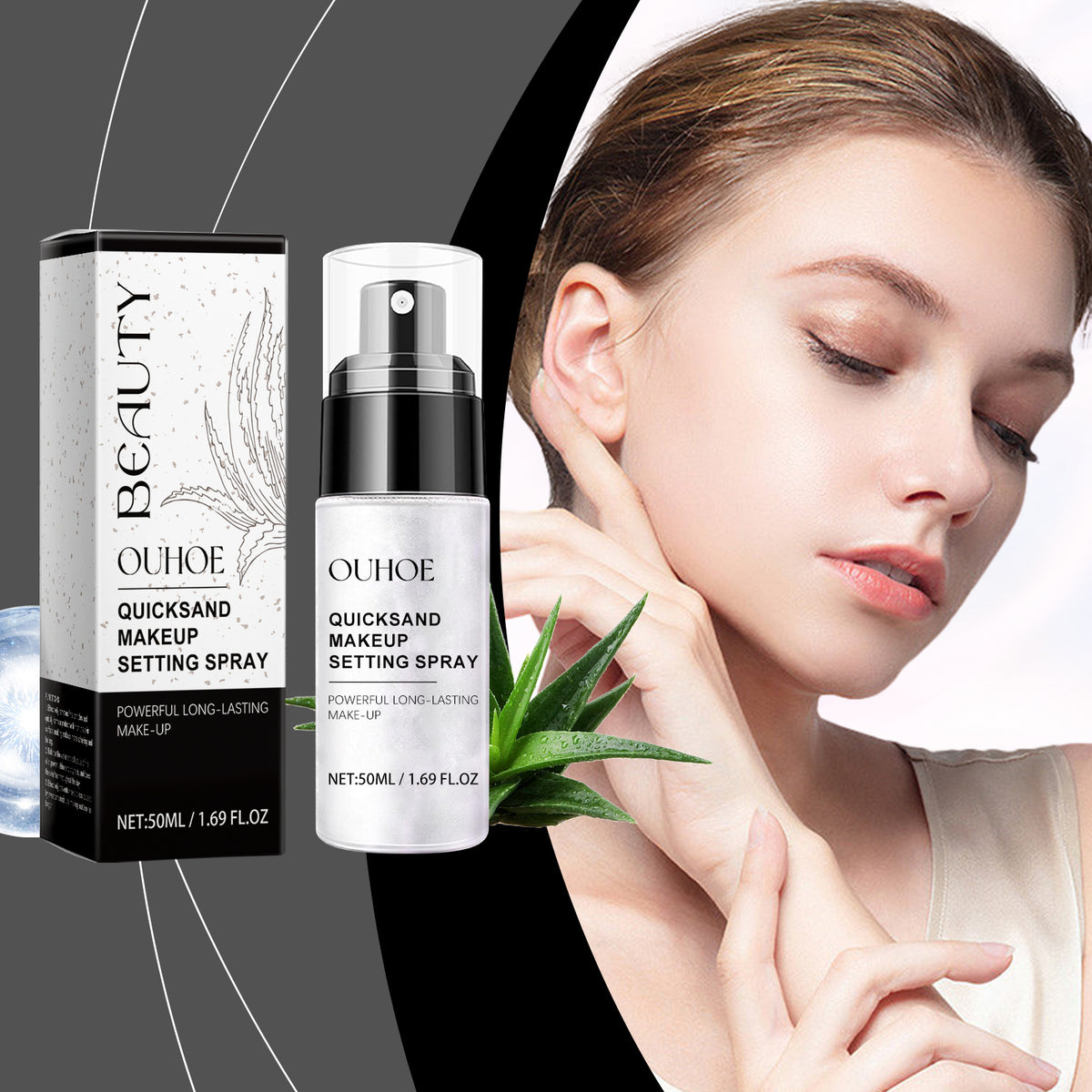 Quicksand Setting Spray Natural Lightweight Multi-Effect Moisture Moisture Mist Refreshing Portable Makeup Spray