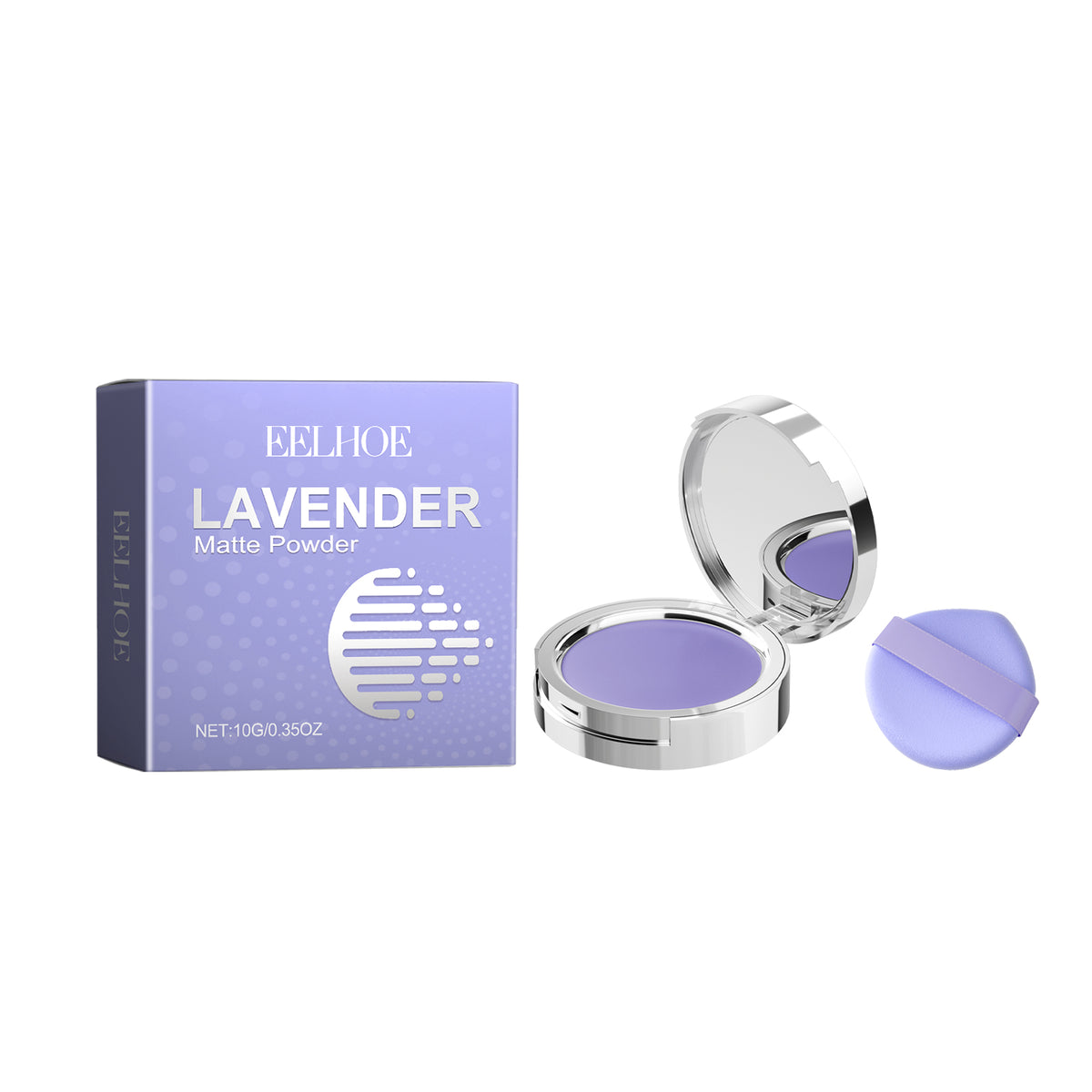Lavender Matte Powder, Natural Block Defect Containment Light And Durable Is Not Easy To Makeup Base Powdery Cake