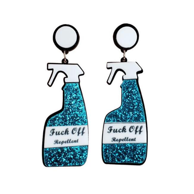 Fashion Jewelry Glitter Bottle Earrings for Womens Pendientes Funny Drop Earring Oorbellen Brincos Trendy Gift Accessory