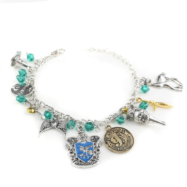 Harri Potter Combination Jewellery Silver Plated Charm Bead Bracelet
