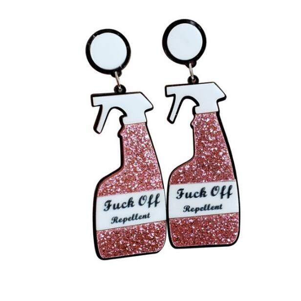 Fashion Jewelry Glitter Bottle Earrings for Womens Pendientes Funny Drop Earring Oorbellen Brincos Trendy Gift Accessory