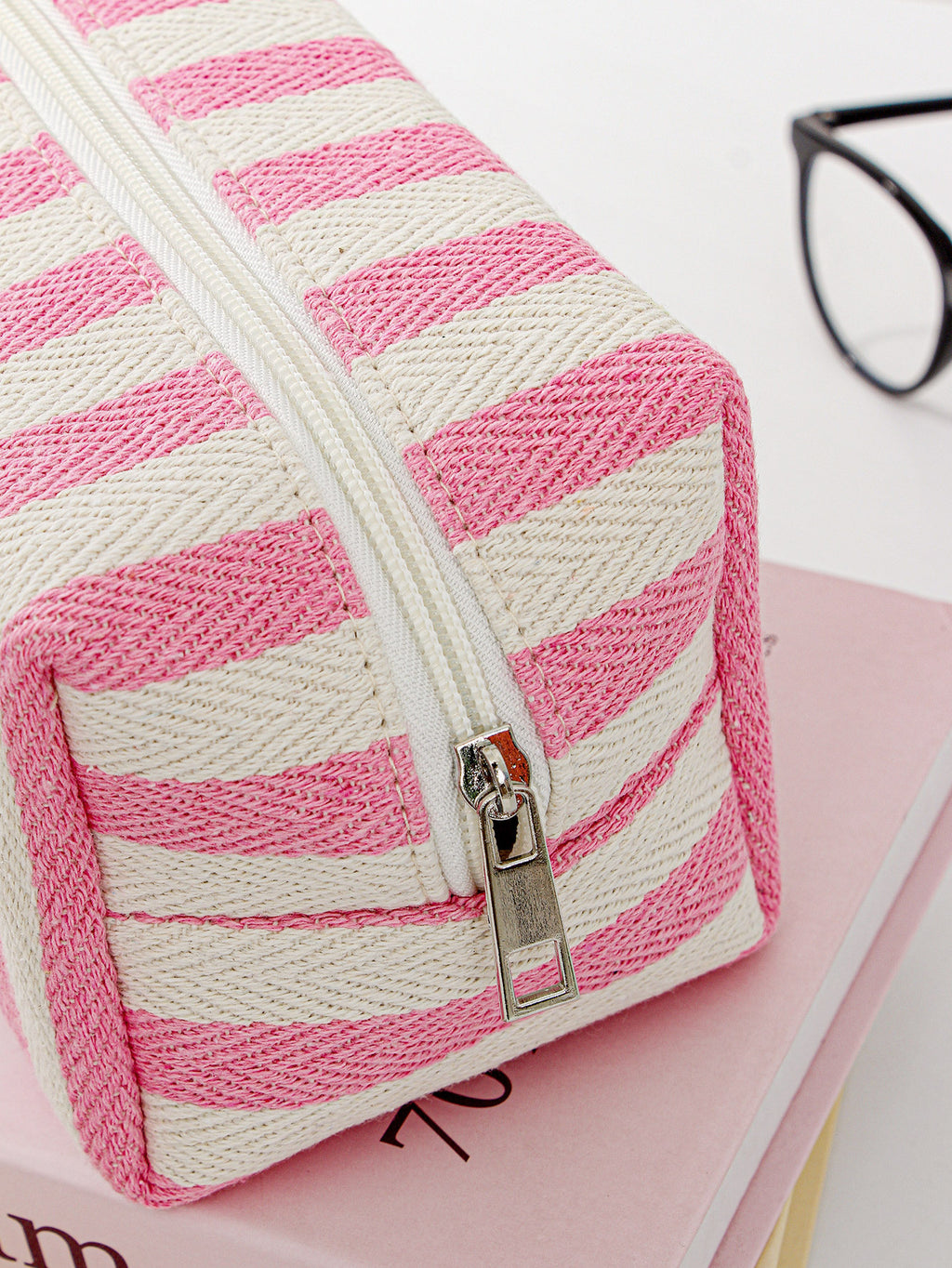 Striped Makeup Pouch